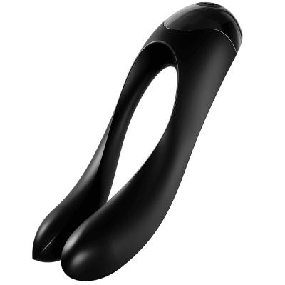 Satisfyer - Vibrateur  Doigts Candy Cane Noir 1