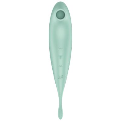 Satisfyer - Application De Stimulateur Et Vibrateur Twirling Pro+ Vert 2