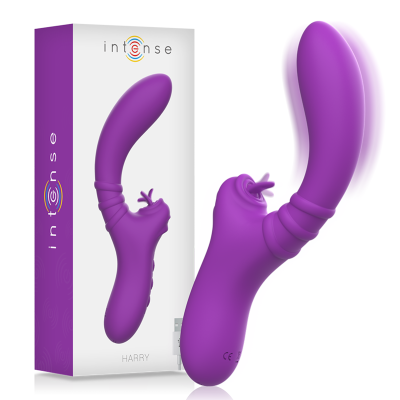 Intense - Vibrateur Flexible Harry Avec Langue Violet 2