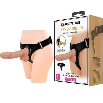 Pretty Love - Slip Harnais Harnais Universel Avec Gode Jerry 21,8 Cm Naturel 1