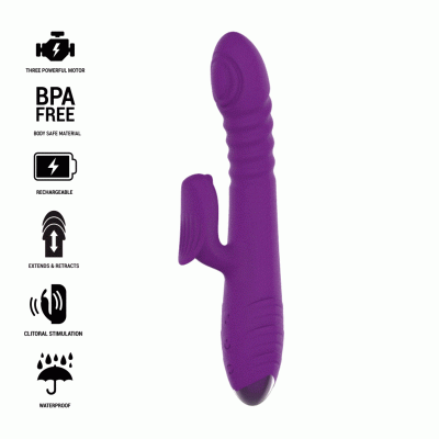 Intense - Vibrateur Rechargeable Multifonction Iggy Up &Amp; Down Avec Stimulateur Clitoral Violet 1