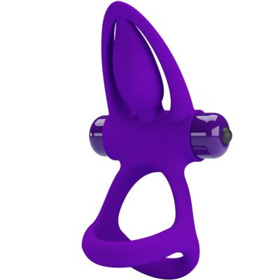 Pretty Love - Anneau Vibrateur 10 Vibrations Silicone Violette 1