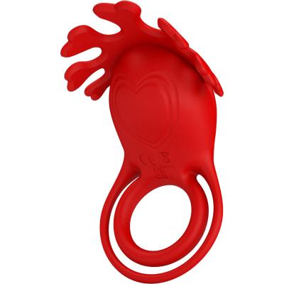 Pretty Love - Anneau Vibrateur Ruben 7 Vibrations Silicone Rouge 1