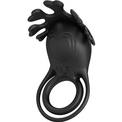 Pretty Love - Anneau Vibrateur Ruben 7 Vibrations Silicone Noir 1