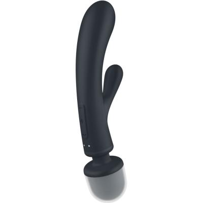 Satisfyer - Masseur Vibrateur Lapin Triple Lover Gris 2