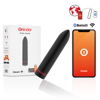 Oninder - Berlin Vibrateur Bullet Noir 9 Modes 8,5 X 2 Cm - Application Gratuite 2