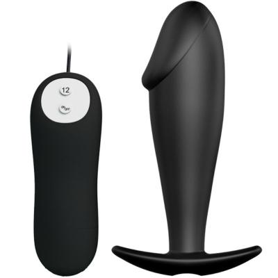 Pretty Love - Plug Anal En Silicone Forme Pénis Et 12 Modes De Vibration Noir 1